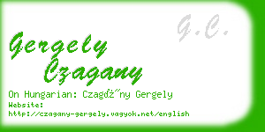 gergely czagany business card